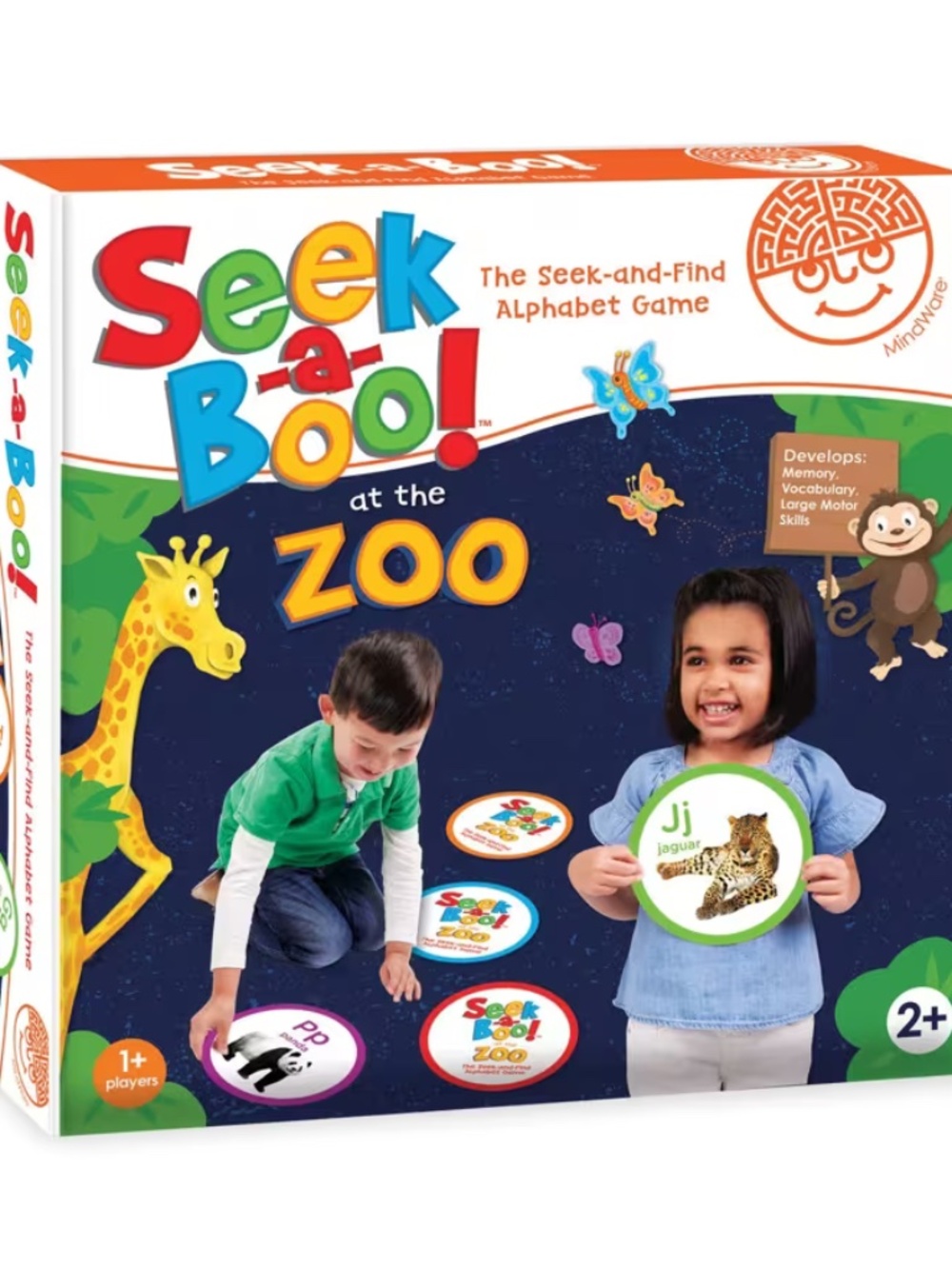 Seek-a-Boo! at the Zoo Alphabet Game - Blue & Orange